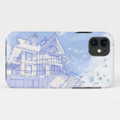 huis: waterverf tekenen Case-Mate iPhone case (Achterkant (horizontaal))