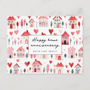 Huis waterverfhuizen thuis jubileum briefkaart