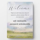 Huis welkom afbeelding en logo wifi fotoplaat (voorkant)