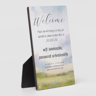 Huis welkom afbeelding en logo wifi fotoplaat