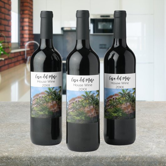 Huis wijn huis foto housewarming etiket