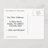 Huis Wijziging van adres Briefkaart Sjabloon (Achterkant)