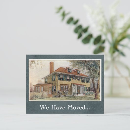  Huis Wijziging van adres Briefkaart Sjabloon (Staand voorkant)