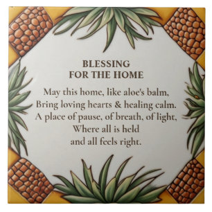 Huis Zegen Gezegend Huis Aloe vera thema bord Tegeltje