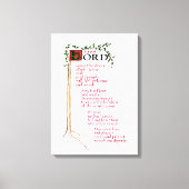 HUIS ZEGEN WELKOM STERKE LIEFDE VREDE CANVAS AFDRUK (Voorkant)