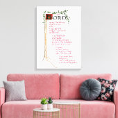 HUIS ZEGEN WELKOM STERKE LIEFDE VREDE CANVAS AFDRUK (Insitu (Woonkamer))