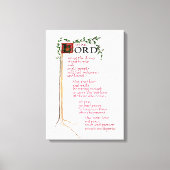 HUIS ZEGEN WELKOM STERKE LIEFDE VREDE CANVAS AFDRUK (Voorkant)