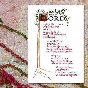 HUIS ZEGEN WELKOM STERKE LIEFDE VREDE CANVAS AFDRUK