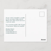 Huis Zitting Pet Sitting Housesitter Cute Unique Briefkaart (Achterkant)