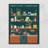 Huis Zitting Pet Sitting Housesitter Cute Unique Briefkaart (Voorkant)