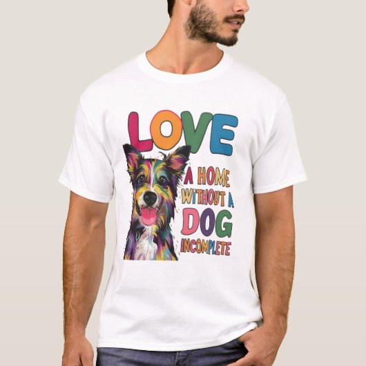 Huis zonder hond onvolledig t-shirt (Voorkant)