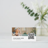 Huis Zorgverlener Diensten QR Code Professional Visitekaartje (Staand voorkant)