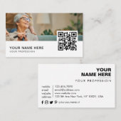 Huis Zorgverlener Diensten QR Code Professional Visitekaartje (Voorkant / Achterkant)