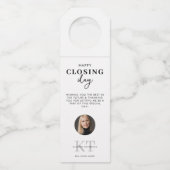 Huisagent Gefeliciteerd met de afsluiting Geschenk Flessenhanger (Voorkant)