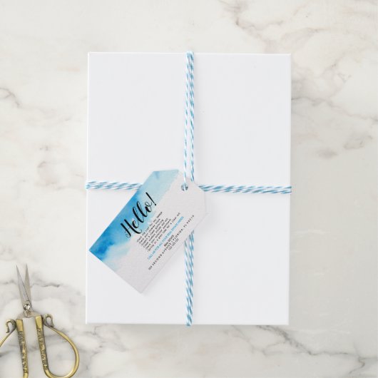 Huisagent HELLO Lente checklist Cadeaulabel (Met Touw)
