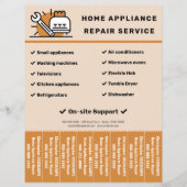 Huisapparatuur Reparaties Afscheurstroken Flyer (Voorkant)
