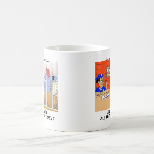 Huisarrest Funny Police Mokken T - shirts Kaarten (Center)