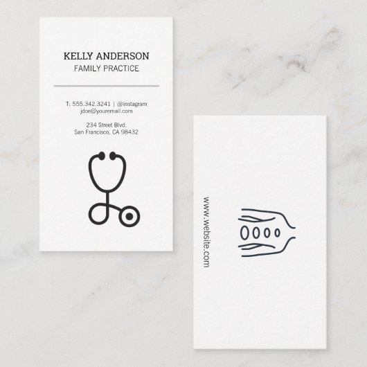 Huisarts | Practice MD Visitekaartje (Voorkant / Achterkant)