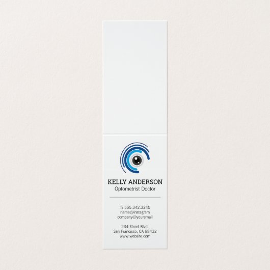 huisarts | Praktijk MD | Optometrie Logo Visitekaartje (Buitenkant ongevouwen)