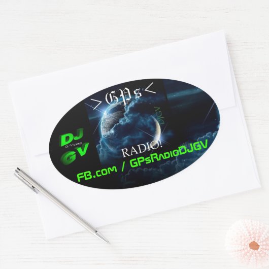 Huisartsen Radio! autosticker Ovale Sticker (Envelop)