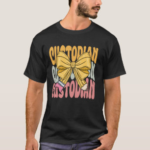 Huisbewaarder Groovy Coquette Strik Schattig Grapp T-shirt