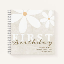 Huisboek voor feestgasten met Daisy-thema voor eer Notitieboek