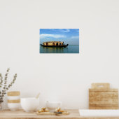 Huisboot in India Poster (Keuken)
