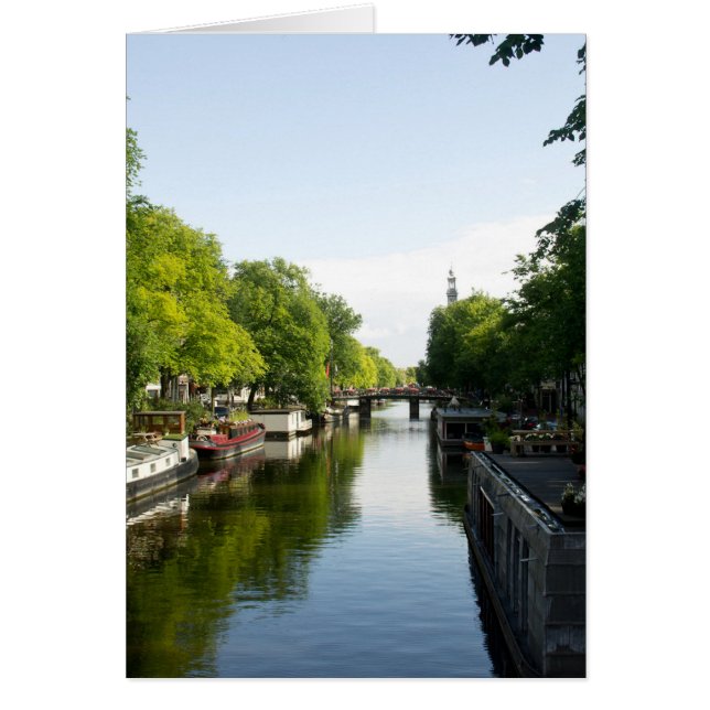 Huisboten op Amsterdam Gracht (Voorkant)
