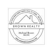 Huisdaklogo Architectuur voor Vastgoed Rubberstempel (Afrduk)