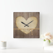 Huisdecoratie Roestige Houten Schutting Planken Ha Vierkante Klok (Huis)