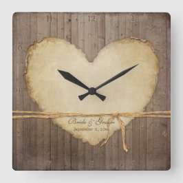 Huisdecoratie Roestige Houten Schutting Planken Ha Vierkante Klok