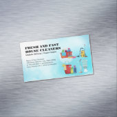 Huisdienst | Schoonmaakdiensten | Apparatuur Magnetisch Visitekaartje (Voorbeeld)