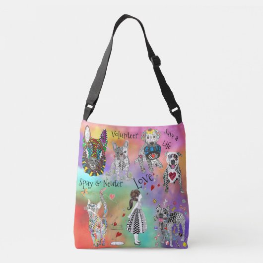 Huisdier Adoptie Cross Body Tas (Achterkant)