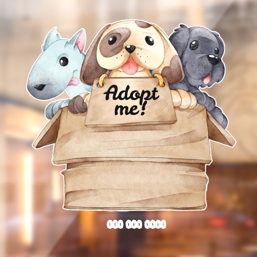 Huisdier adoptie  raamsticker (Vel 2)