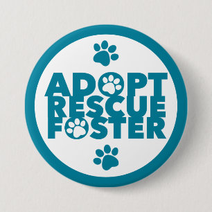 Huisdier Adoptie Redding Pleegzorg  Ronde Button 7,6 Cm