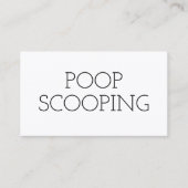 Huisdier afval verwijdering eenvoudig visitekaartje (Voorkant)