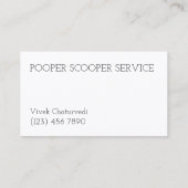 Huisdier afval verwijdering eenvoudig visitekaartje (Achterkant)