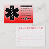 huisdier alleen visitekaartje (Voorkant / Achterkant)