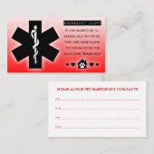 huisdier alleen visitekaartje (Voorkant / Achterkant)