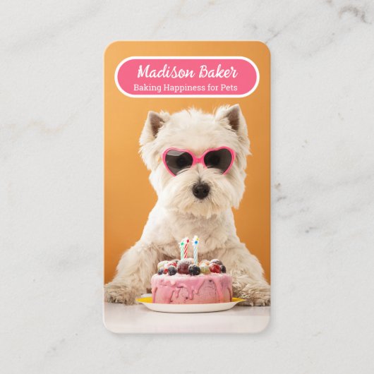Huisdier Bakkerij Hond Treats Visitekaartje (Voorkant)