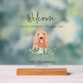 Huisdier bruiloft welkom teken acryl bord (Neutraal)