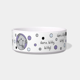 Huisdier CAT Medium Blauwe Kom "Hier,Kittie,Kittie