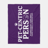 Huisdier Centrische Persoon Fleece Deken (Voorkant)