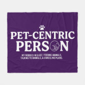 Huisdier Centrische Persoon Fleece Deken (Voorkant (Horizontaal))
