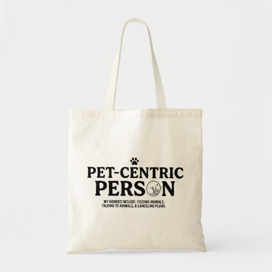 Huisdier Centrische Persoon Tote Bag (Voorkant)