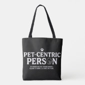 Huisdier Centrische Persoon Tote Bag (Achterkant)