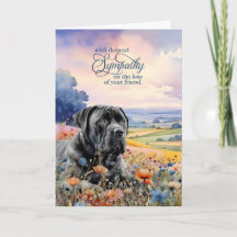 Huisdier condoleance Cane Corso hond Wilde Bloemen