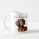 Huisdier Dachshund Bruinen Mok PERSONALISEER (Links)