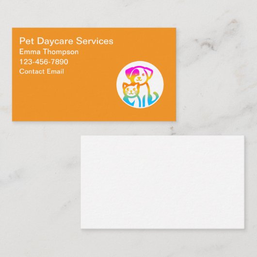 Huisdier Day Care Services Visitekaartje (Voorkant / Achterkant)
