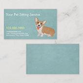 Huisdier die Leuke Elegante Corgi zitten Visitekaartje (Voorkant / Achterkant)